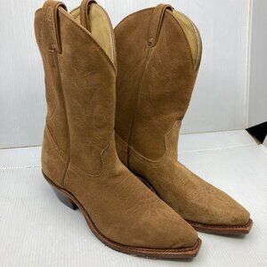 BOULET NEW western cowboy tobacco suede womens boots sz 6 1/2 C